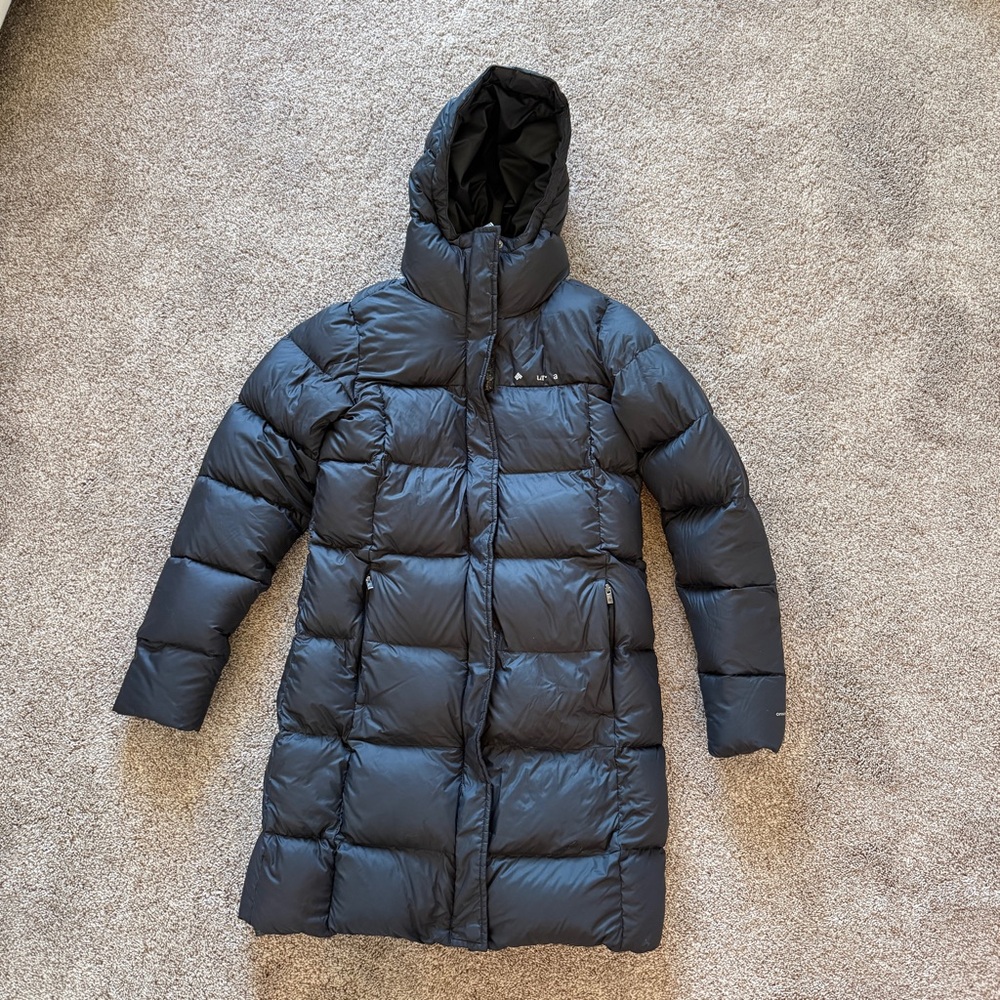 Columbia Black Long Down Coat Size Small
